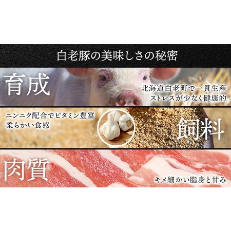 ふるさと納税 北海道産 白老豚 ロース しゃぶしゃぶ用 300g×4パック 北海道白老町