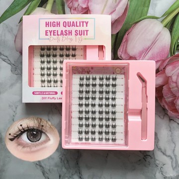💥自然款假睫毛💥假睫毛套裝大容量輕薄款小鹿睫星星款假睫毛自然新手單簇仿真自然款自貼假眼睫毛 3ATL