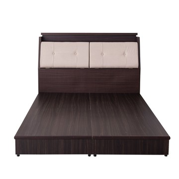 【KIKY】村上附插座貓抓皮靠墊二件床組雙人5尺(床頭箱+六分床底)