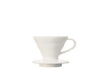 HARIO濾杯  ☆V60白色陶瓷圓錐形濾杯VDC-01W【1-2人份】