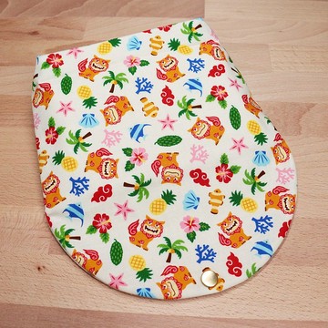 【琉球獅子】 化妝包 雜物包 收納 Shisa 沖繩 米色