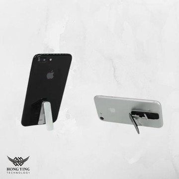 【鴻鷹科技】鋁合金隱藏式摺疊手機支架-超迷你兼具高質感~可重複使用