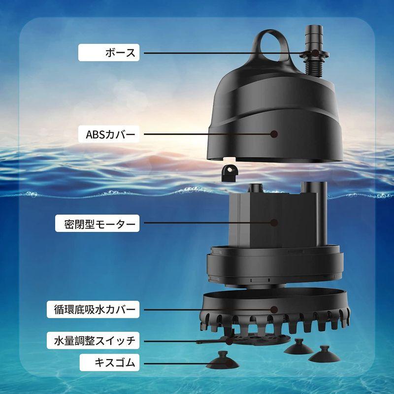 PiDiEn 水中ポンプ 水槽 排水ポンプ プール 水抜きポンプ ポンプ 給水