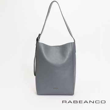 RABEANCO SANDRA寬背帶長形肩背包 鐵灰