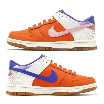 Nike 休閒鞋 Dunk Low SE GS 大童 女鞋 橘 藍 粉紅 鴛鴦 膠底 FN0600-801