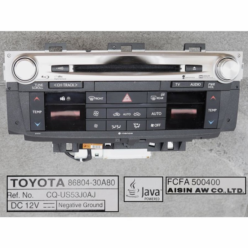 レクサス　ＧＳ　ナビ　エアコン操作パネル