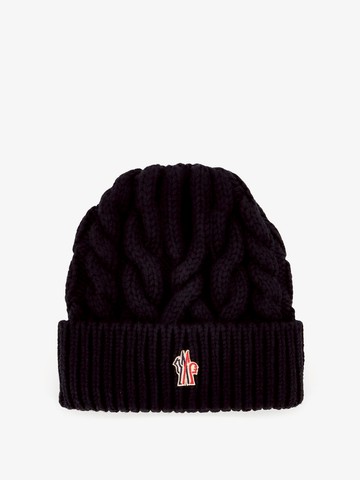 Virgin wool hat with logo patch - MONCLER GRENOBLE - gender_Woman
