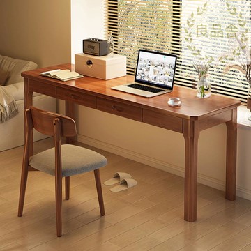 廠家現貨 全實木窄書桌學生成人家用電腦桌臥室辦公桌子長方形小戶型長條桌 LPS/AL96 公司貨 快速出貨