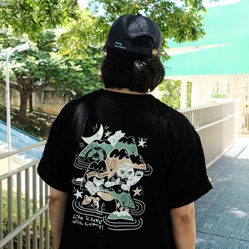 黑色貓島 T / 夜間貓島