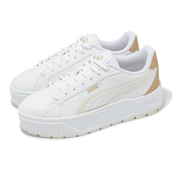 Puma 休閒鞋 Karmen II Aqua Metallic 女鞋 白 奶茶色 厚底 增高 鬆糕鞋 40161402