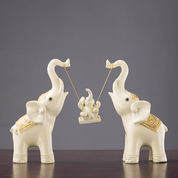 新品上架~創意結婚禮物閨蜜新婚喬遷新居禮品客廳電視柜大象擺件家居裝飾品- 雙11全館免運