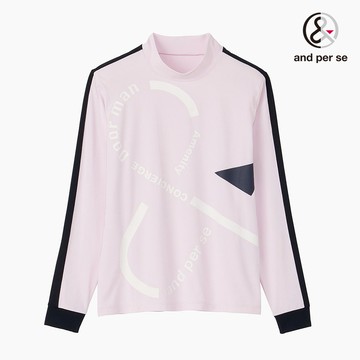 【and per se】女款粉紅色輕量親膚材質防紫外線立領長棉 DLS212W3