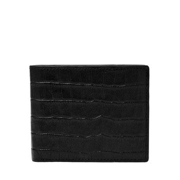 FOSSIL Darcy 真皮證件格零錢袋皮夾-黑色 ML4127001