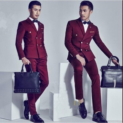 ワイン赤スーツ 2ピーススーツ メンズスーツ フォーマル ダブルボタン スリム 長袖ジャケット パンツ 通勤 結婚式 Ol格好いい カジュアル 通販 Lineポイント最大get Lineショッピング