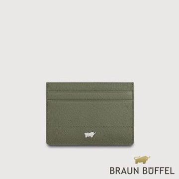 【BRAUN BUFFEL 德國小金牛】台灣總代理 依雅娜-A 4卡卡夾-海藻綠/BF872-151-SP