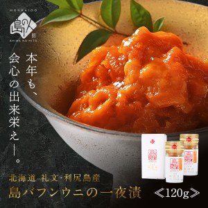 ギフト ウニ 一夜漬 粒うに 120g (60g×2瓶)  送料無料 日本三大珍味 生ウニより旨いうに 塩うに バフンウニ 海鮮丼や酒の肴に 内祝い お