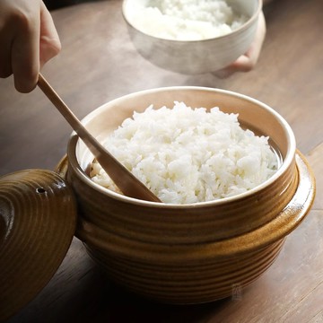 萬土燒 日式雙蓋炊飯鍋 多功能燉煮陶鍋3200ml 2色 - 白色款