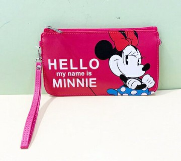 【震撼精品百貨】Micky Mouse 米奇/米妮  手機袋 米妮桃紅色#50030 震撼日式精品百貨