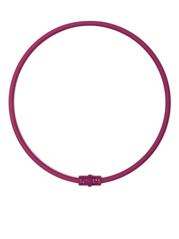 Versace - Greca crystal-embellished choker - women - Metal - S - Pink