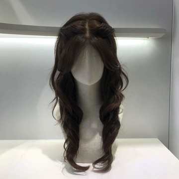 長捲髮假髮🔥女生仿真古早甜美 千金氣質中分劉海整頂髮套 女生假髮 古早千金長捲髮型 中分劉海氣質造型 中分長捲髮假髮