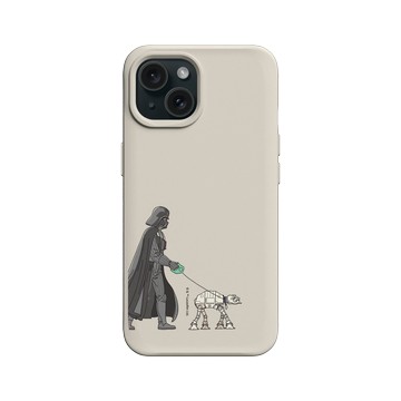 iPhone 15 SolidX 貝殼灰 - 迪士尼-星際大戰 Star Wars - 黑武士-散步-幽默系列
