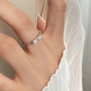 十四行詩｜愛戀蝴蝶結綿戒指 S925銀 梧桐好物嚴選