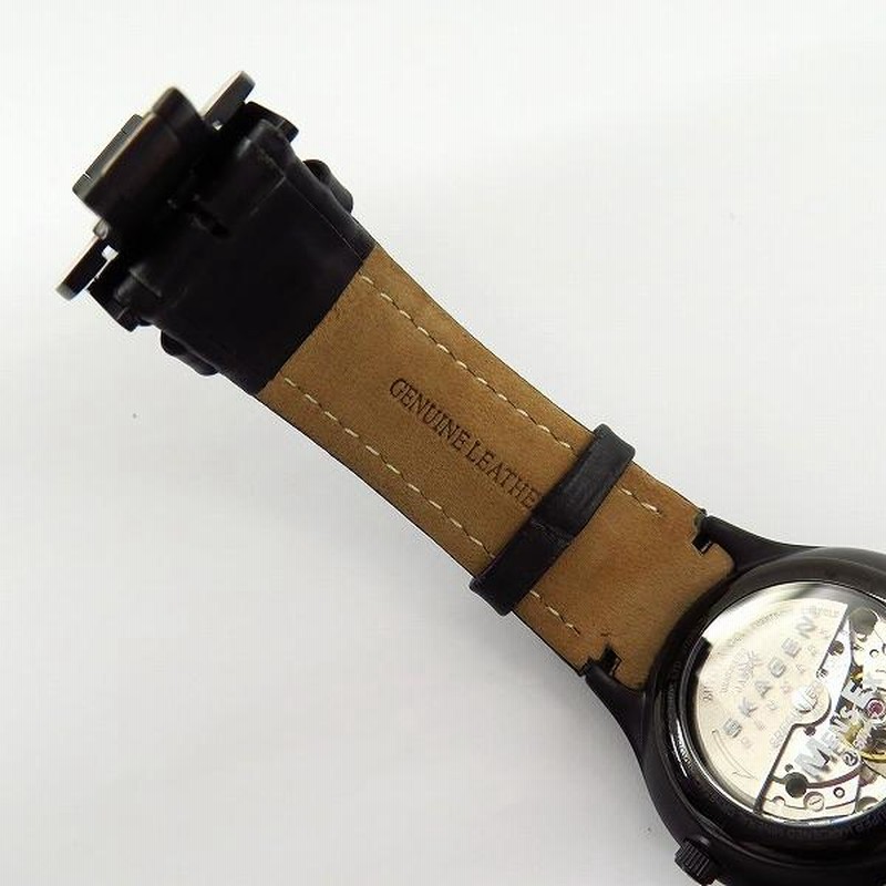 anw スカーゲン SKAGEN MEN'S EX コラボ 腕時計 黒 AT 自動巻き