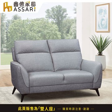 ASSARI-杜卡堤舒適靠背雙人座貓抓皮沙發