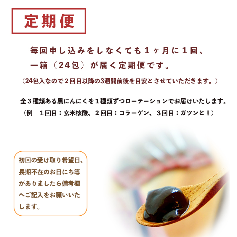 黒にんにく ペースト 24包×3回 3ヶ月 玄米核酸 コラーゲン ガツンと！大蒜 舞鶴産黒ニンニク