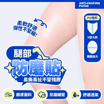 現貨 隱形大腿防磨貼 超薄透氣 PU膜 穿搭救星 買多更便宜 解決摩擦紅腫 護膚防磨 戶外運動【H645】
