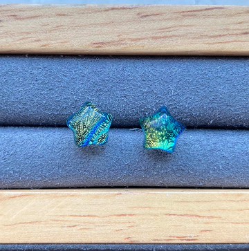 琉璃銀河星星耳環鍍銀耳環戒指裸石寶石輕珠寶半寶石