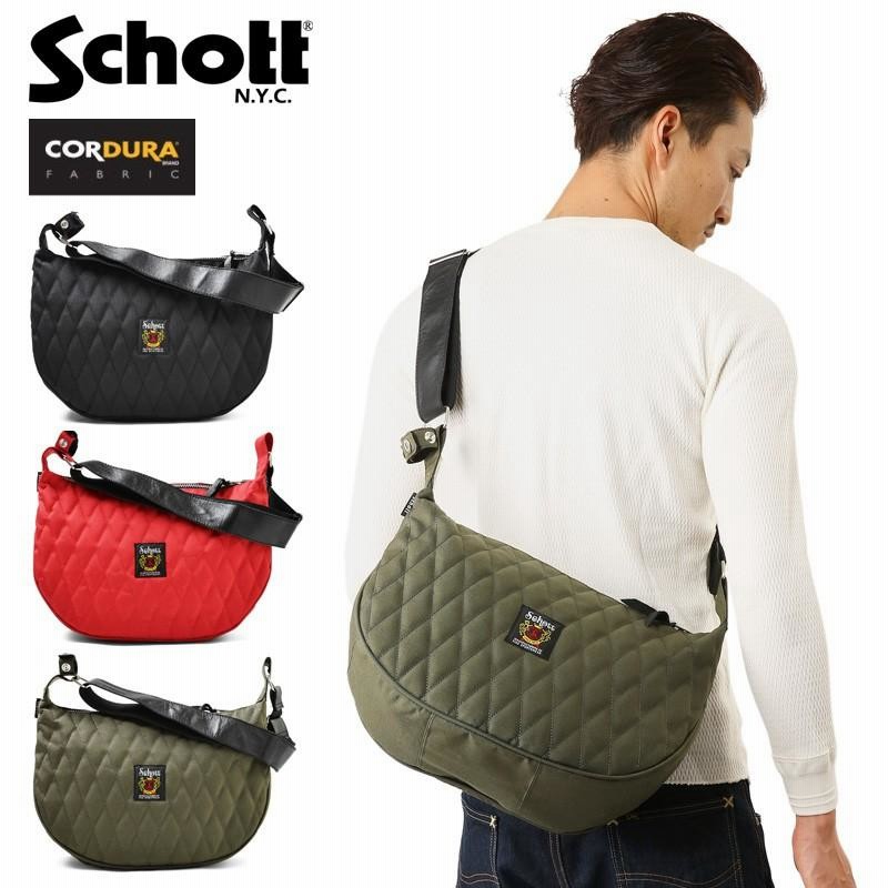 Schott ショット NYLON PADDED BANANA BAG ショルダーバッグ 3169006