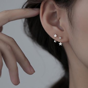 一念 925純銀螺絲擰扣耳釘女2024新款耳環小眾設計高級感耳飾代發