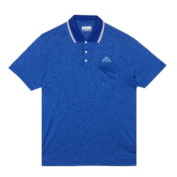 KAPPA義大利時尚吸濕排汗中性短袖POLO 義大利藍麻花 332335WX7F