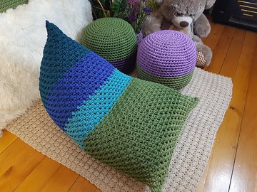 雜色豆袋腳凳鉤針成人豆袋椅