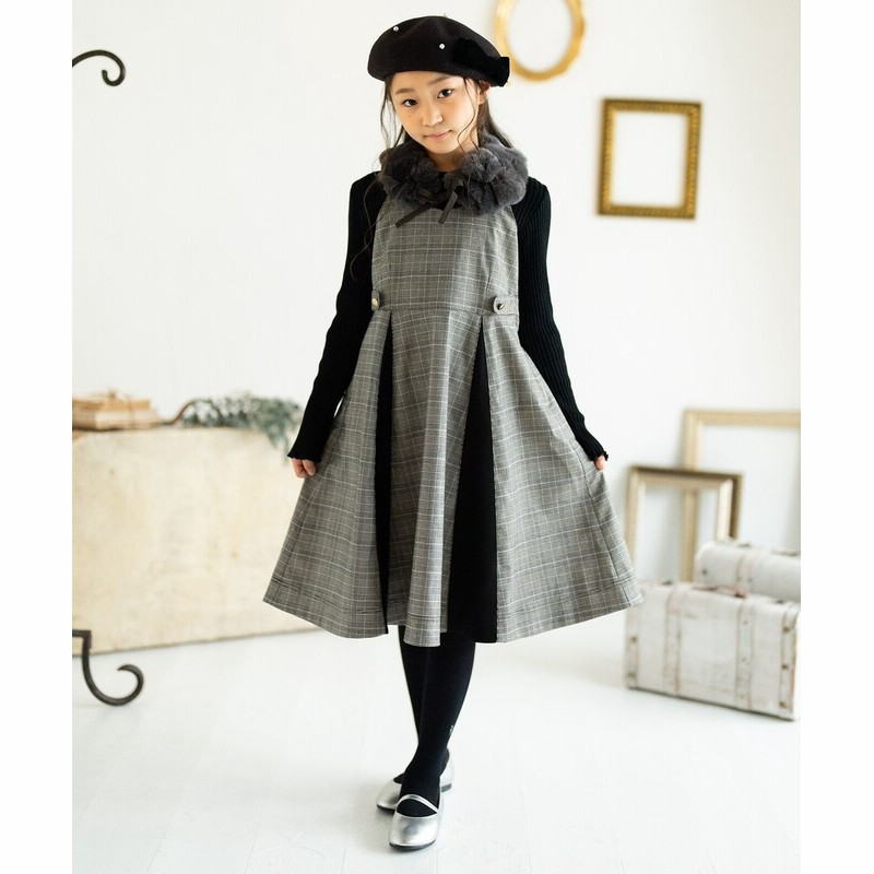 オンワード 組曲 Kids ワンピース 150 170cm チェック ジャンスカセット ライトグレー 170 キッズ 送料無料 通販 Lineポイント最大1 0 Get Lineショッピング