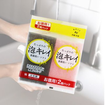 日本製WAISE抗菌廚房易起泡海綿-2入x12組