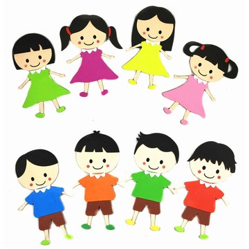 小學 幼兒園 教室 牆面 佈置材料 黑板報裝飾 牆貼 立體泡沫卡通男孩女孩
