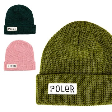 布標反摺毛帽 (共3色) 湖水藍