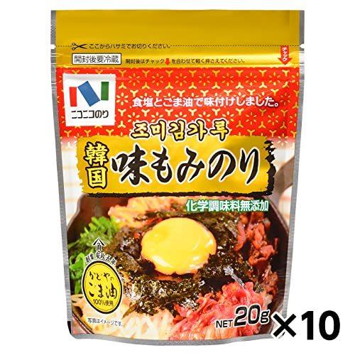 ニコニコのり 韓国味もみのり 20g ×10袋