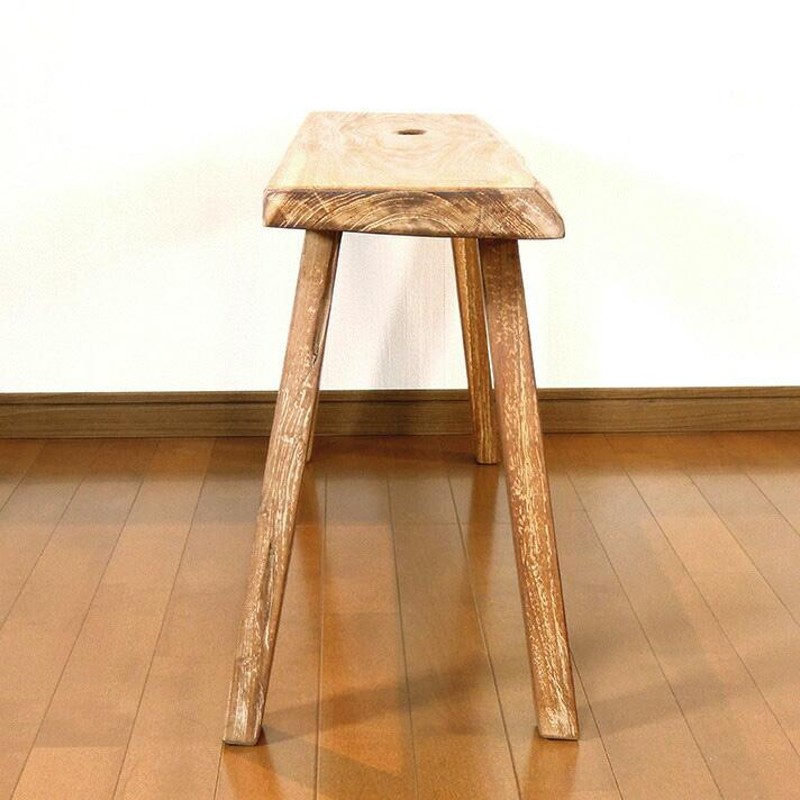 オールドチーク スツール ベンチ 幅100cm おしゃれ 木製 無垢材