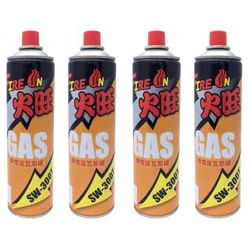 火旺 噴燈瓦斯罐 SW-300T 300g 4瓶 - 露營炊事燃料
