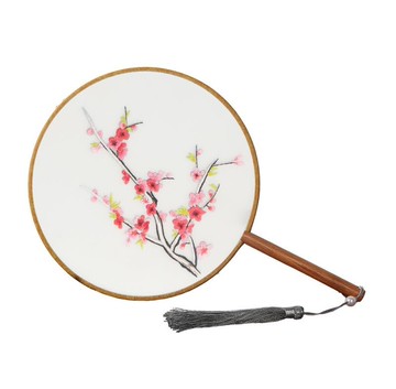 古風團扇初學者刺繡diy手工自繡材料包繡花制作扇子絲帶繡品蘇繡