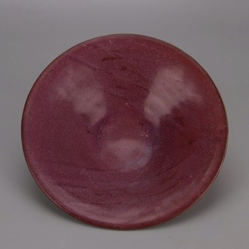 宋 鈞窯玫瑰紅窯變斗笠碗 仿古做舊古玩老貨家居裝飾收藏復古擺件