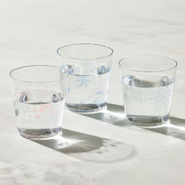 日本富硝子 - 變色寬口水杯 - 三款任選 ( 300ml ) - 初春櫻花