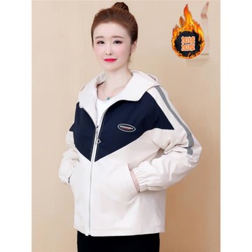 連帽休閑寬松顯瘦風衣夾克女2025春秋款加絨加厚小個子棒球服外套