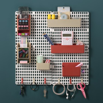 洞洞板 落地置物架 掛鉤板 墻面洞洞板置物架免打孔墻上收納學生宿舍神器掛墻桌上家用置物板【MJ20157】