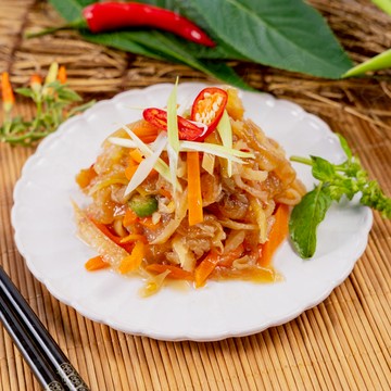 【饕針】調味海蜇絲1000g±5% 口感脆嫩味道清香甘甜 富含豐富的膠質、蛋白質