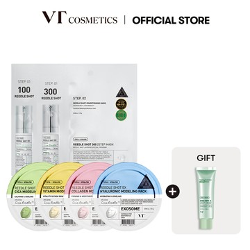 [VT] 老虎微晶 2STEP 面膜 100, 300 & 軟膜粉 組合套組 [官方旗艦]