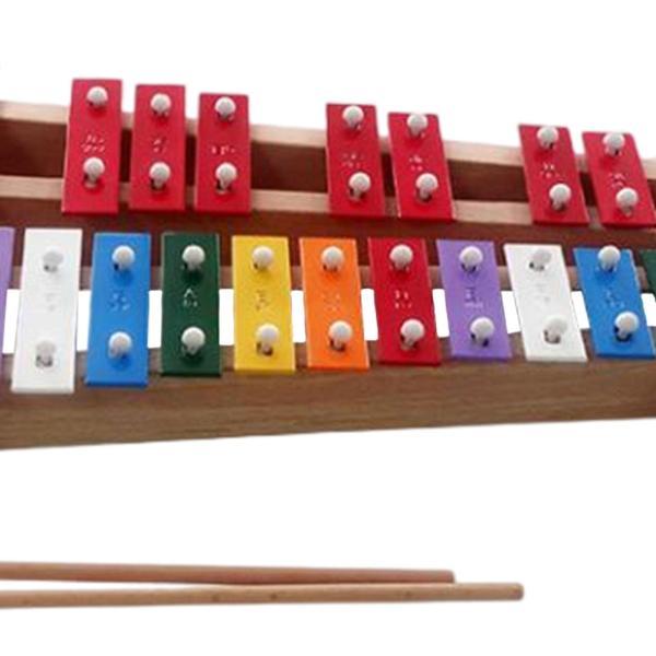 27音 グロッケンシュピール 木琴 軽量 木製ベース アルミ棒 コンパクト スタイルA